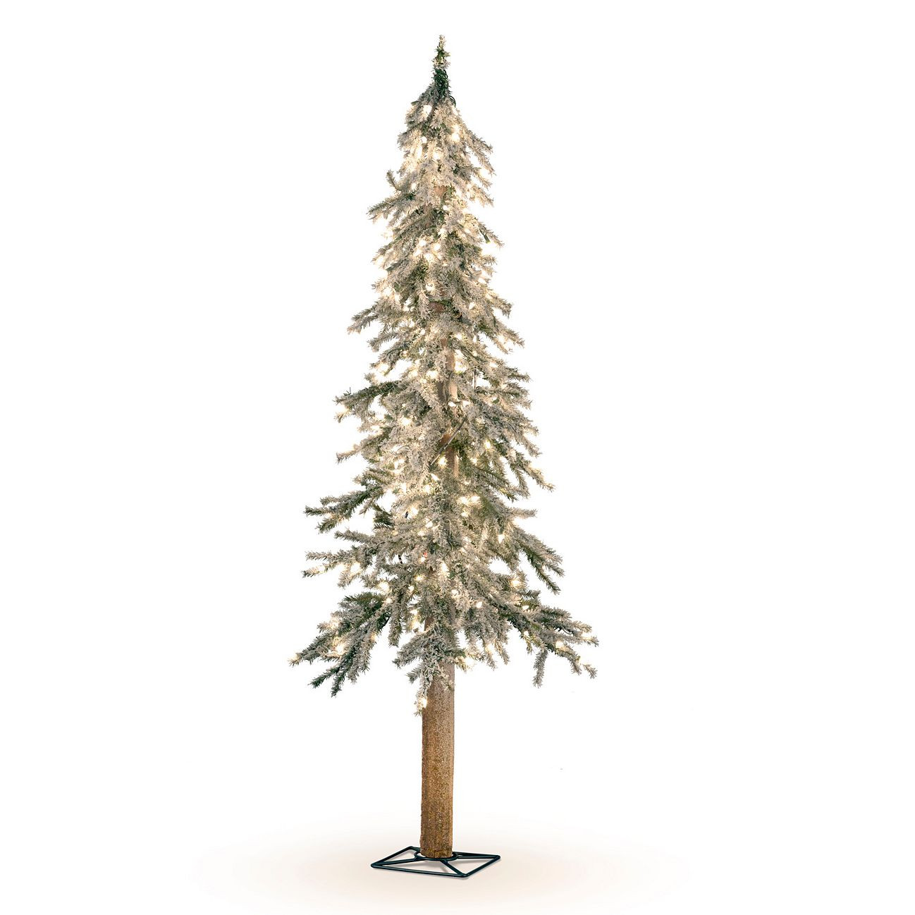 Flocked Alpine Pine 6' Pre-lit LED Artificial Christmas Tree