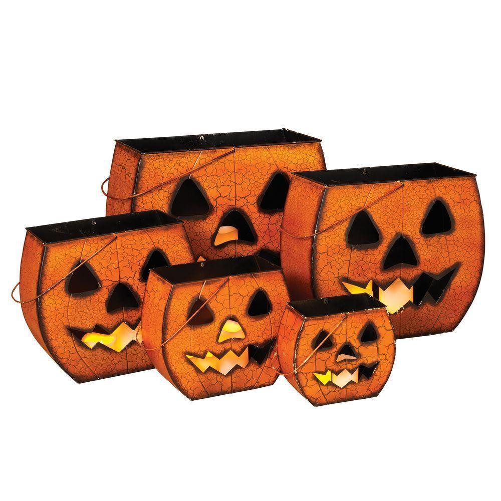 Halloween Pumpkin Luminaries Set of 5