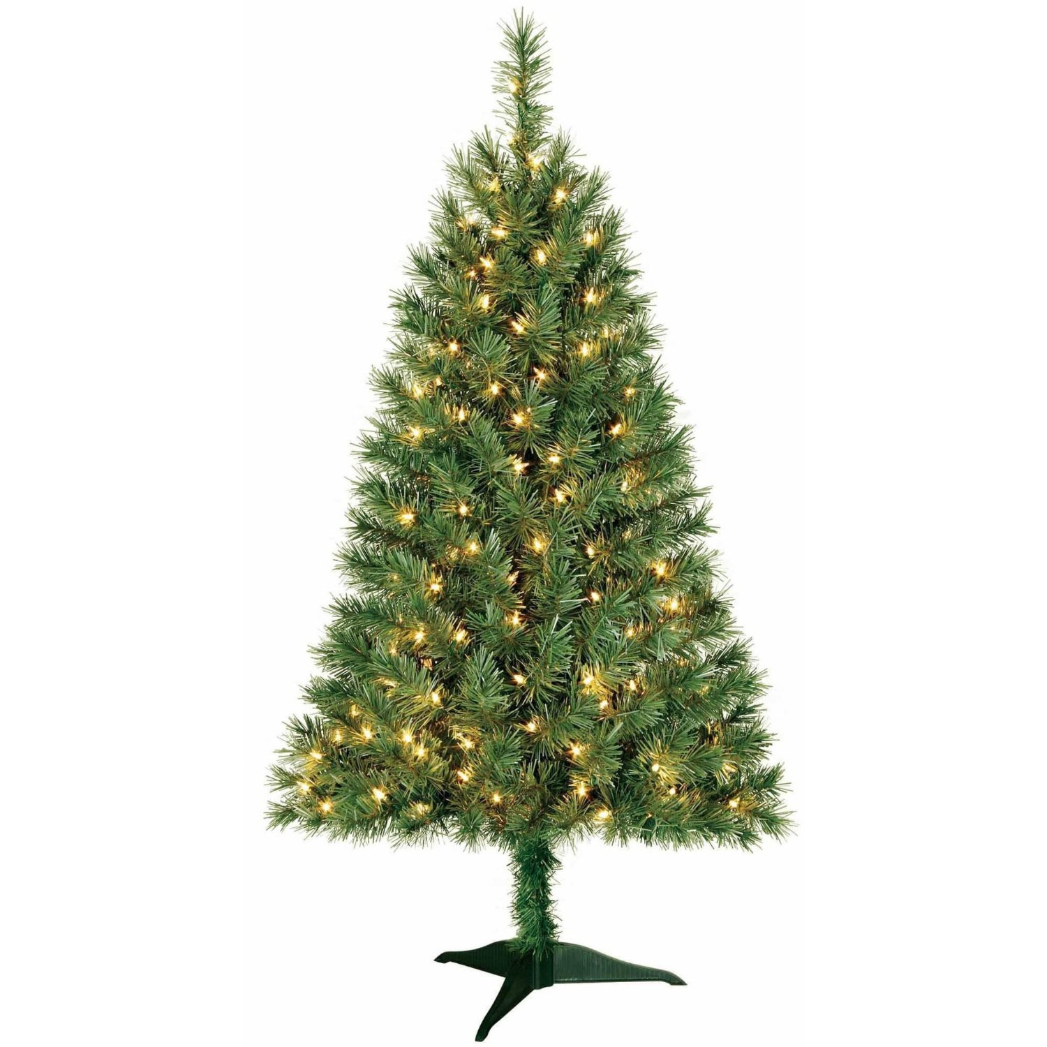 4 Ft Pre-Lit Indiana Spruce Green Artificial Christmas Tree, Clear Lights