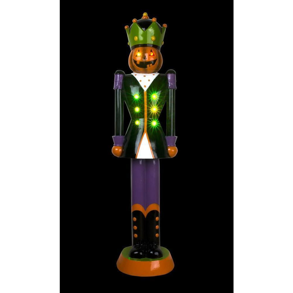 3 ft. Pumpkin Nutcracker with LED Lights