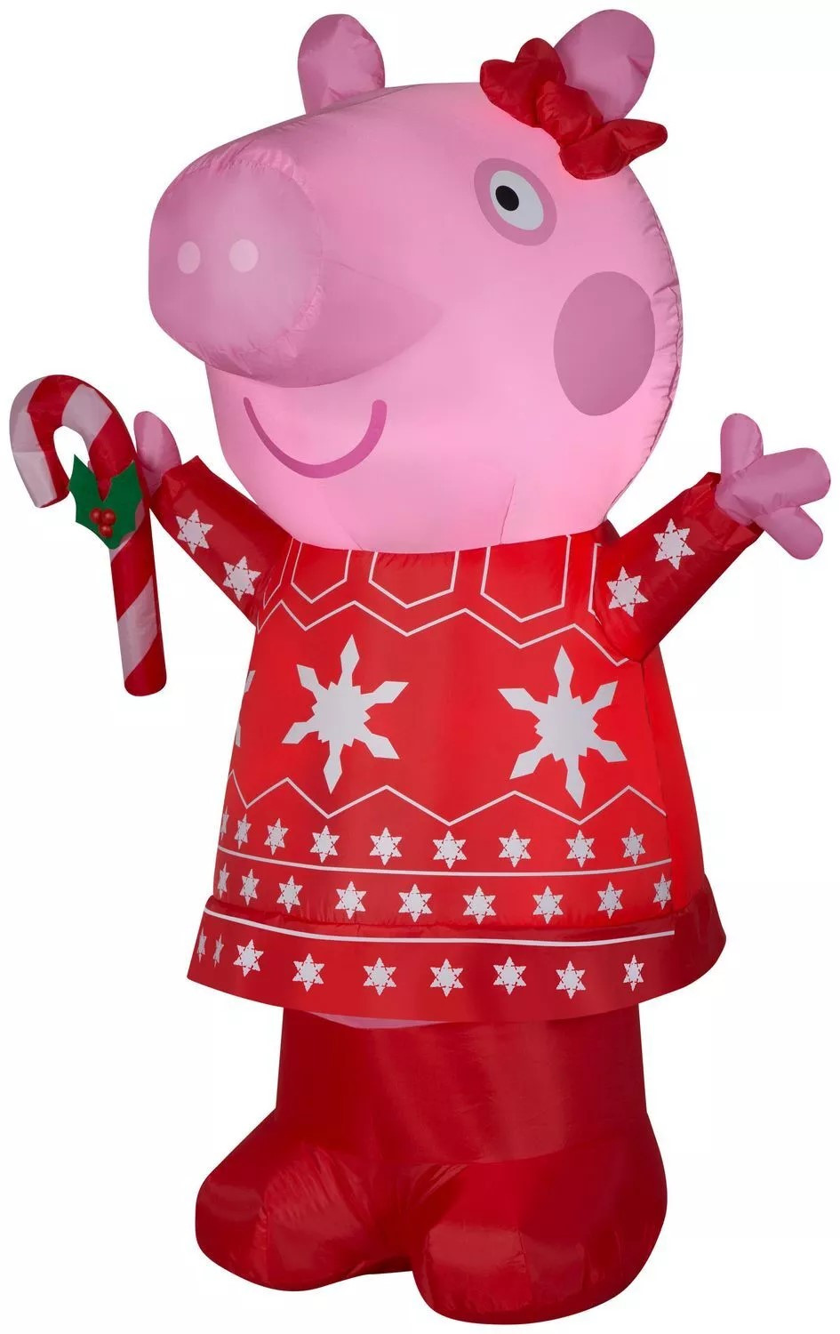 4.5 Ft Tall Airblown Inflatable Peppa Pig in Christmas Sweater