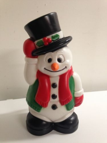 18" Snowman Christmas Plastic Blow Mold Christmas Decoration