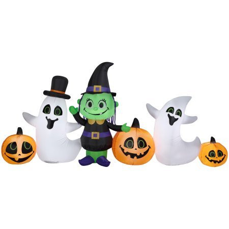9 ft Witch, Ghost and Pumpkin Airblown Inflatable