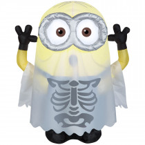 3.5 Ft Tall Minion Dave in Skeleton Ghost Costume 
