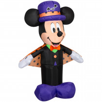 3.5 Ft Tall Airblown Inflatables Mickey Mouse in Polka Dot Bat Costume