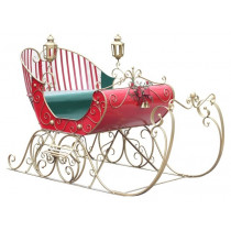 PREORDER: Life-Size Christmas Victorian Santa Sleigh Iron Commercial Christmas Decoration