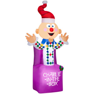 PRE-SALE 5' Charlie in the Box Rudolph Airblown Inflatable Christmas Decoration